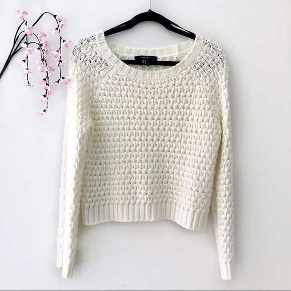 Forever 21 Sweaters - F21 Off-White Cable Knit Sweater